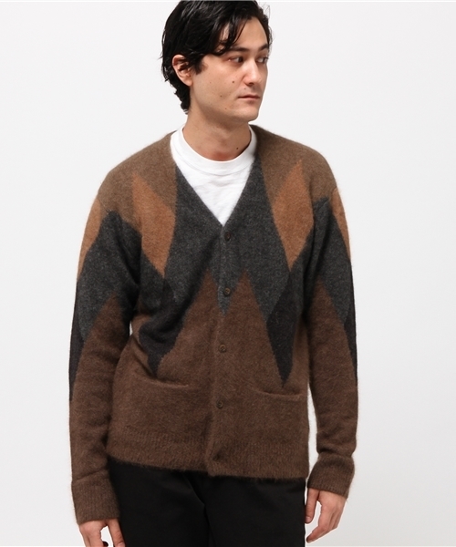 HYSTERIC GLAMOUR（ヒステリックグラマー）の「ダイヤ柄 編込 CD（カーディガン/ボレロ・メンズ・ネイビー/ブラウン/ブラック・SMALL/MEDIUM/LARGE）」の17枚目の写真