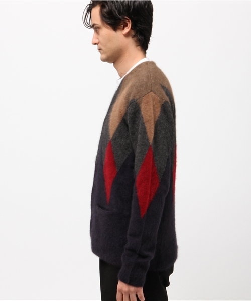 HYSTERIC GLAMOUR（ヒステリックグラマー）の「ダイヤ柄 編込 CD（カーディガン/ボレロ・メンズ・ネイビー/ブラウン/ブラック・SMALL/MEDIUM/LARGE）」の12枚目の写真