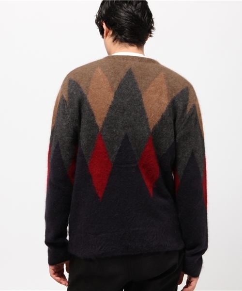 HYSTERIC GLAMOUR（ヒステリックグラマー）の「ダイヤ柄 編込 CD（カーディガン/ボレロ・メンズ・ネイビー/ブラウン/ブラック・SMALL/MEDIUM/LARGE）」の13枚目の写真