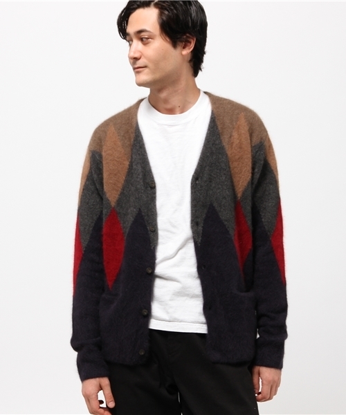 HYSTERIC GLAMOUR（ヒステリックグラマー）の「ダイヤ柄 編込 CD（カーディガン/ボレロ・メンズ・ネイビー/ブラウン/ブラック・SMALL/MEDIUM/LARGE）」の14枚目の写真