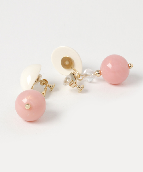 SHIPS（シップス）の「ミックスパーツイヤリング（イヤリング・レディース・ピンクゴールド/ナチュラル/キャメル・ONE SIZE）」の5枚目の写真