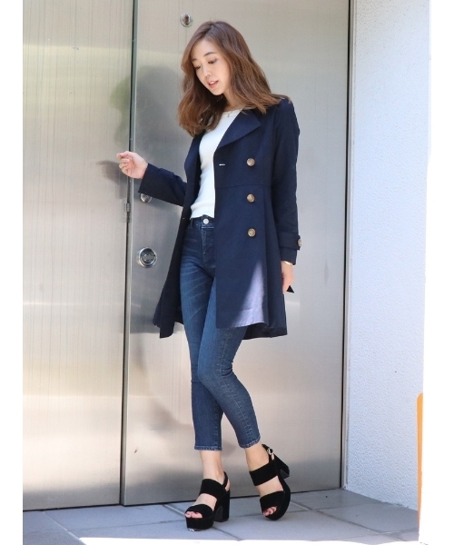 dazzlin（ダズリン）の「ドレストレンチコート（トレンチコート・レディース・ネイビー/ベージュ/カーキ・SMALL/MEDIUM）」の21枚目の写真