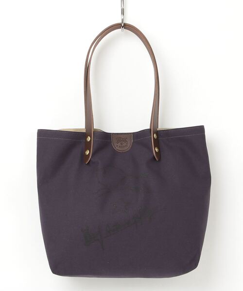 IL BISONTE(イルビゾンテ)の「ILBISONTE / CANVAS x LEATHER / TOTEBAG(トートバッグ・レディース・ブラウン/ネイビー/オリーブ/ブラック/ダークブラウン/ライトブラウン/ブラック系その他/その他2/ブラウン系その他/レッド/ライトオリーブ/ブラックミックス/ネイビー系1/ダークブラウン系1・FREE)」の12枚目の写真