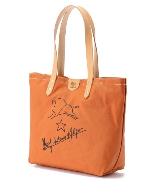 IL BISONTE(イルビゾンテ)の「ILBISONTE / CANVAS x LEATHER / TOTEBAG(トートバッグ・レディース・ブラウン/ネイビー/オリーブ/ブラック/ダークブラウン/ライトブラウン/ブラック系その他/その他2/ブラウン系その他/レッド/ライトオリーブ/ブラックミックス/ネイビー系1/ダークブラウン系1・FREE)」の15枚目の写真