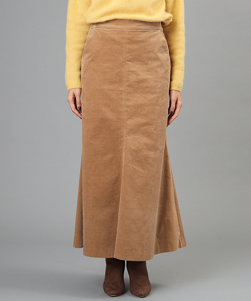 RIVE DROITE(リヴドロワ)の「ストレッチコールロングマーメイドスカート(スカート・レディース・ベージュ/レンガ・36/38)」の3枚目の写真