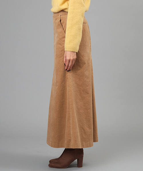 RIVE DROITE(リヴドロワ)の「ストレッチコールロングマーメイドスカート(スカート・レディース・ベージュ/レンガ・36/38)」の4枚目の写真