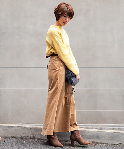 RIVE DROITE(リヴドロワ)の「ストレッチコールロングマーメイドスカート(スカート・レディース・ベージュ/レンガ・36/38)」の12枚目の写真