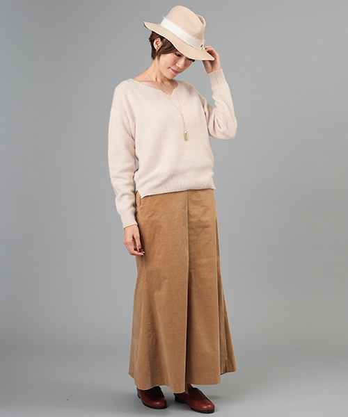 RIVE DROITE(リヴドロワ)の「ストレッチコールロングマーメイドスカート(スカート・レディース・ベージュ/レンガ・36/38)」の15枚目の写真