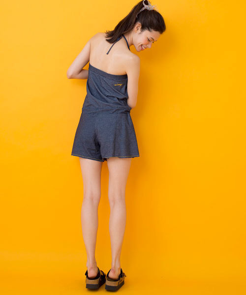 IRONY（アイロニー）の「ジェシーデニムサロペット【水着】（水着・レディース・サックスブルー/ネイビー/ブラック・ONE SIZE）」の17枚目の写真