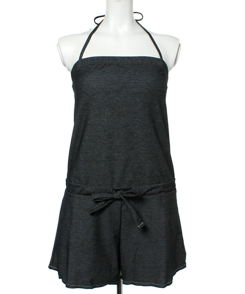 IRONY（アイロニー）の「ジェシーデニムサロペット【水着】（水着・レディース・サックスブルー/ネイビー/ブラック・ONE SIZE）」の2枚目の写真