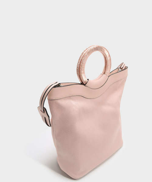 CHARLES & KEITH(チャールズ & キース)の「サーキュラーハンドルトート / CIRCULAR HANDLE TOTE(トートバッグ・レディース・バーガンディー/ブラック/ピンク・XL)」の6枚目の写真