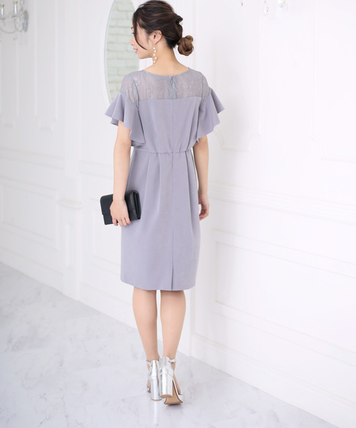 Bou Jeloud(ブージュルード)の「結婚式・パーティー対応◇ショルダーレーシードレス(ドレス・レディース・ネイビー/グレー/ミント・38)」の12枚目の写真