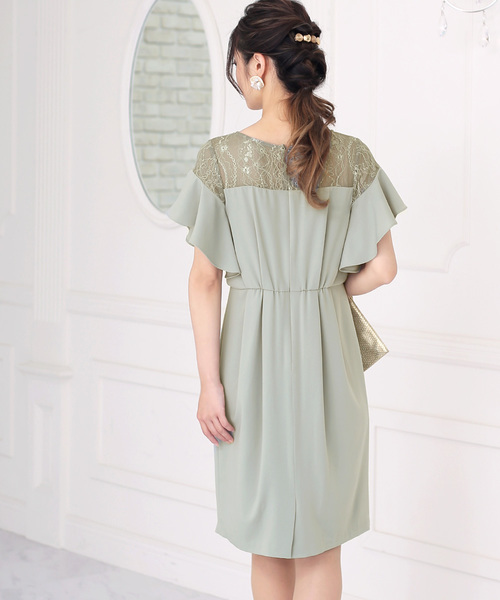 Bou Jeloud(ブージュルード)の「結婚式・パーティー対応◇ショルダーレーシードレス(ドレス・レディース・ネイビー/グレー/ミント・38)」の18枚目の写真