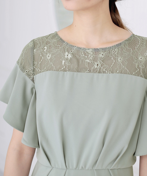 Bou Jeloud(ブージュルード)の「結婚式・パーティー対応◇ショルダーレーシードレス(ドレス・レディース・ネイビー/グレー/ミント・38)」の21枚目の写真