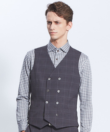 ABAHOUSE（アバハウス）の「【Recency of Mine/セットアップ対応】PrimeFlex 2WAYグレンチェックジレ（ベスト・メンズ）」