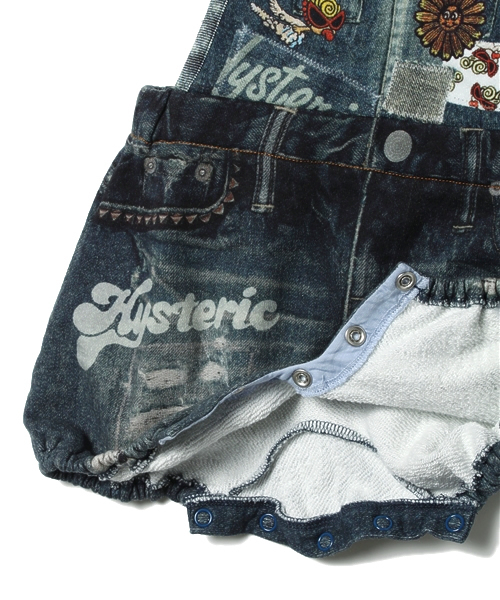 HYSTERIC MINI LIKE A DENIMサロペット HYSTERIC MINI（ヒステリックミニ）の「amazing dream remake “LIKE A