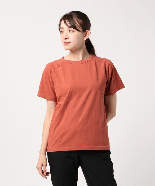 JF Ready Made（ジェイエフレディメイド）の「[JF READY MADE/ジェイエフレディメイド] USAコットンラグラン半袖Ｔシャツ（Tシャツ/カットソー・レディース・ブラック/ダークグリーン/ブラウン/オフホワイト/カーキ/マスタード/ベージュ/オレンジ/ナチュラル/ライトカーキ/サックスブルー/サンドグレー・2/1）」の12枚目の写真