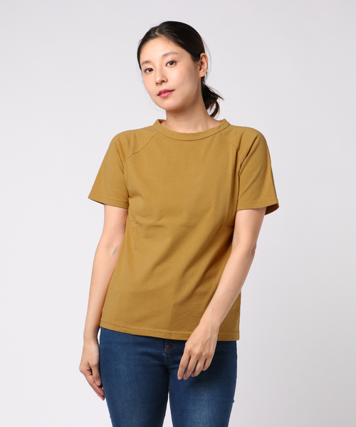 JF Ready Made（ジェイエフレディメイド）の「[JF READY MADE/ジェイエフレディメイド] USAコットンラグラン半袖Ｔシャツ（Tシャツ/カットソー・レディース・ブラック/ダークグリーン/ブラウン/オフホワイト/カーキ/マスタード/ベージュ/オレンジ/ナチュラル/ライトカーキ/サックスブルー/サンドグレー・2/1）」の11枚目の写真
