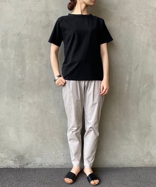 JF Ready Made（ジェイエフレディメイド）の「[JF READY MADE/ジェイエフレディメイド] USAコットンラグラン半袖Ｔシャツ（Tシャツ/カットソー・レディース・ブラック/ダークグリーン/ブラウン/オフホワイト/カーキ/マスタード/ベージュ/オレンジ/ナチュラル/ライトカーキ/サックスブルー/サンドグレー・2/1）」の14枚目の写真