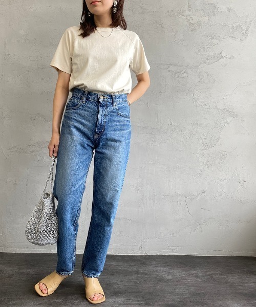 JF Ready Made（ジェイエフレディメイド）の「[JF READY MADE/ジェイエフレディメイド] USAコットンラグラン半袖Ｔシャツ（Tシャツ/カットソー・レディース・ブラック/ダークグリーン/ブラウン/オフホワイト/カーキ/マスタード/ベージュ/オレンジ/ナチュラル/ライトカーキ/サックスブルー/サンドグレー・2/1）」の20枚目の写真