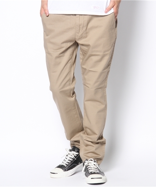 WEGO（ウィゴー）の「WEGO/テーパードチノパンツ（チノパンツ・メンズ・ダークグレー/ベージュ/カーキ・SMALL/MEDIUM/LARGE）」の2枚目の写真