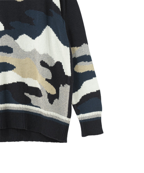 CABANE de ZUCCa(カバンドズッカ)の「S マウンテリーインターシャ(ニット/セーター・メンズ・ネイビー/オフホワイト・M size)」の6枚目の写真