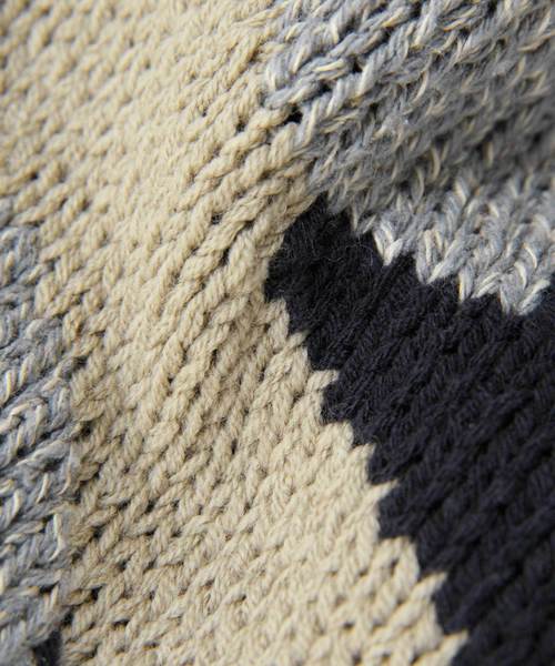 CABANE de ZUCCa(カバンドズッカ)の「S マウンテリーインターシャ(ニット/セーター・メンズ・ネイビー/オフホワイト・M size)」の9枚目の写真