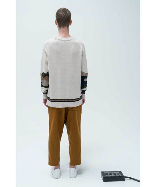 CABANE de ZUCCa(カバンドズッカ)の「S マウンテリーインターシャ(ニット/セーター・メンズ・ネイビー/オフホワイト・M size)」の5枚目の写真