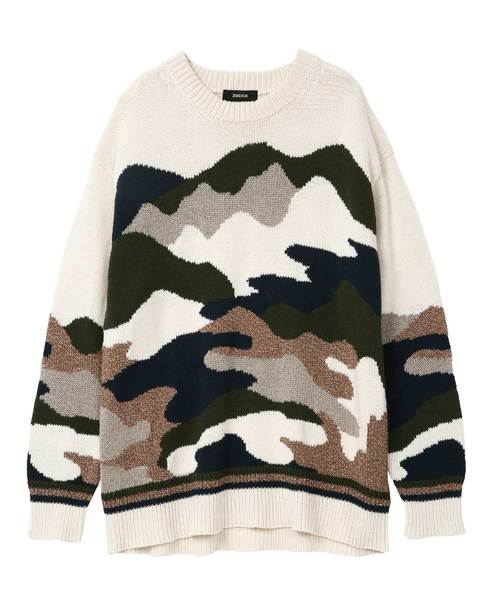 CABANE de ZUCCa(カバンドズッカ)の「S マウンテリーインターシャ(ニット/セーター・メンズ・ネイビー/オフホワイト・M size)」の11枚目の写真