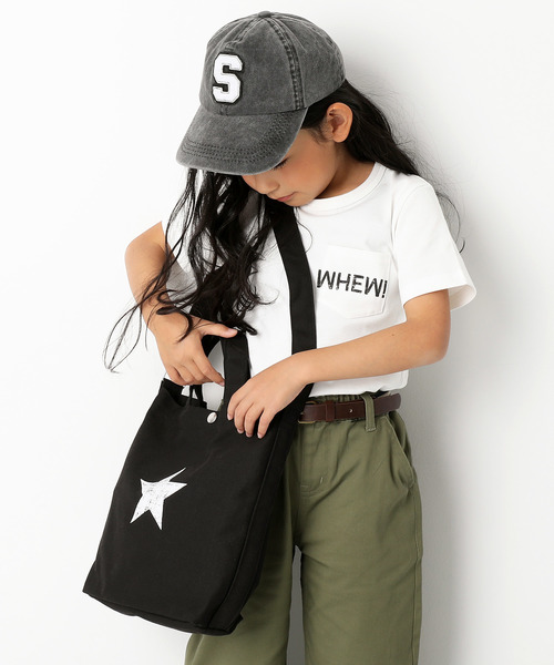 devirock(デビロック)の「2WAYキャンバスロゴトートバッグ(トートバッグ・キッズ・キナリ/ラベンダー/キャメル/ブラック・ONE SIZE)」の2枚目の写真