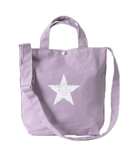 devirock(デビロック)の「2WAYキャンバスロゴトートバッグ(トートバッグ・キッズ・キナリ/ラベンダー/キャメル/ブラック・ONE SIZE)」の6枚目の写真