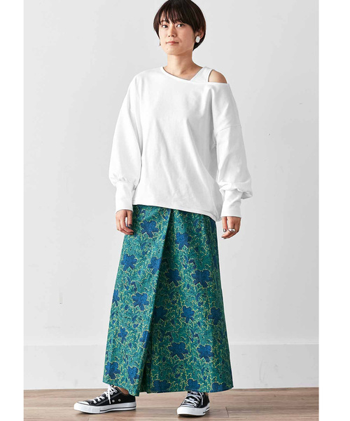 MEDE19F（メデジュウキュウ）の「〈「ミュルーズ染織美術館」アーカイブコレクション〉プリントスカート〈グリーン〉（スカート・レディース・グリーン・MEDIUM/LARGE/X-LARGE/XX-LARGE）」の3枚目の写真