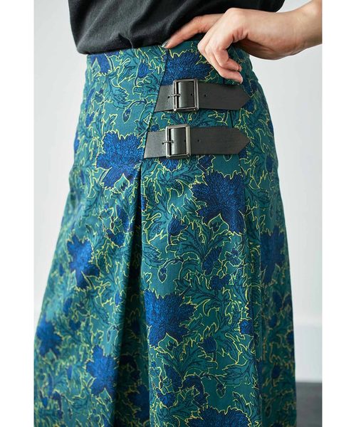 MEDE19F（メデジュウキュウ）の「〈「ミュルーズ染織美術館」アーカイブコレクション〉プリントスカート〈グリーン〉（スカート・レディース・グリーン・MEDIUM/LARGE/X-LARGE/XX-LARGE）」の4枚目の写真