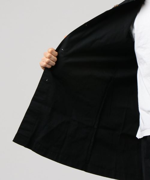 L&HARMONY(エルアンドハーモニー)の「OXシャツコート(テーラードジャケット・メンズ・ブラック/グレー・MEDIUM/LARGE)」の5枚目の写真
