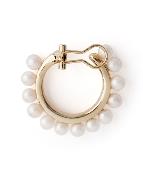 ANEMONE（アネモネ）の「コンヴォルヴイヤリング[パール]（イヤリング・レディース・シルバー/ゴールド・FREE）」の5枚目の写真