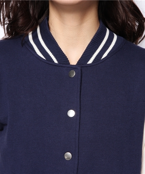 WEGO（ウィゴー）の「WEGO/スウェットバックロゴスタジャン（スタジャン・レディース・ブラック/ネイビー/ピンク・FREE）」の8枚目の写真