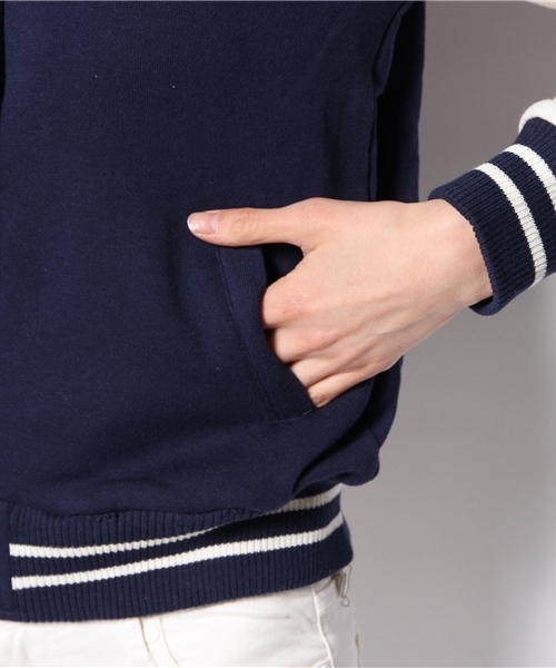 WEGO（ウィゴー）の「WEGO/スウェットバックロゴスタジャン（スタジャン・レディース・ブラック/ネイビー/ピンク・FREE）」の10枚目の写真