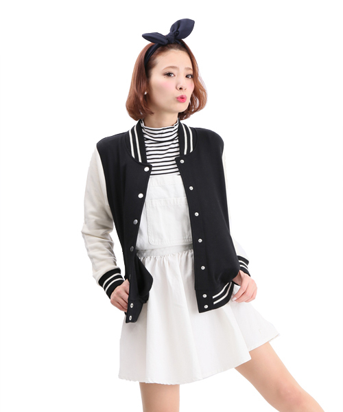 WEGO（ウィゴー）の「WEGO/スウェットバックロゴスタジャン（スタジャン・レディース・ブラック/ネイビー/ピンク・FREE）」の13枚目の写真