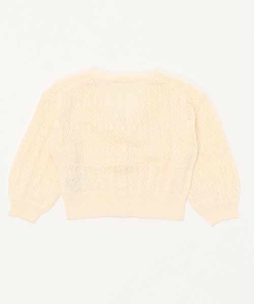 GLOBAL WORK(グローバルワーク)の「【キッズ】スカシアミショートカーデ/827904(カーディガン/ボレロ・キッズ・ホワイト/レッド・LARGE/MEDIUM/XX-LARGE/X-LARGE/SMALL)」の3枚目の写真