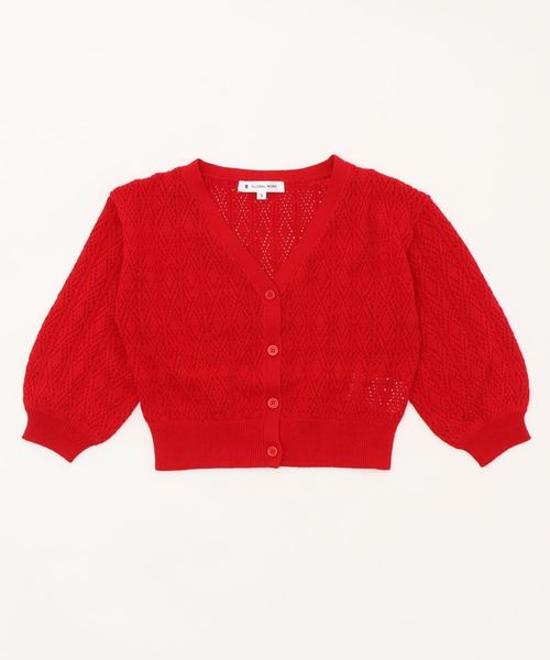 GLOBAL WORK(グローバルワーク)の「【キッズ】スカシアミショートカーデ/827904(カーディガン/ボレロ・キッズ・ホワイト/レッド・LARGE/MEDIUM/XX-LARGE/X-LARGE/SMALL)」の5枚目の写真
