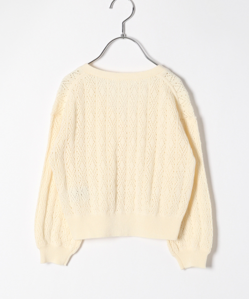 GLOBAL WORK(グローバルワーク)の「【キッズ】スカシアミショートカーデ/827904(カーディガン/ボレロ・キッズ・ホワイト/レッド・LARGE/MEDIUM/XX-LARGE/X-LARGE/SMALL)」の6枚目の写真