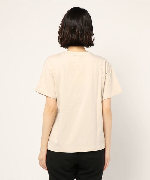 fifth（フィフス）の「ダブルロゴTシャツ（Tシャツ/カットソー・レディース・ホワイト/ベージュ・MEDIUM）」の4枚目の写真
