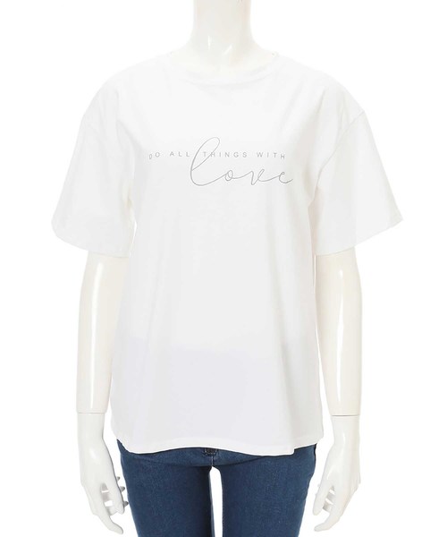 fifth（フィフス）の「ダブルロゴTシャツ（Tシャツ/カットソー・レディース・ホワイト/ベージュ・MEDIUM）」の6枚目の写真
