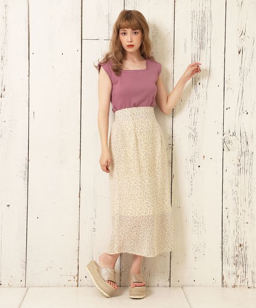 one after another NICE CLAUP(ワンアフターアナザーナイスクラップ)の「スクエアインナービスチェ(タンクトップ・レディース・アイボリー/オレンジ/ピンク/ダークブラウン・FREE)」の15枚目の写真