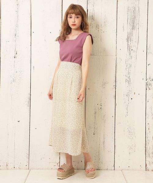 one after another NICE CLAUP(ワンアフターアナザーナイスクラップ)の「スクエアインナービスチェ(タンクトップ・レディース・アイボリー/オレンジ/ピンク/ダークブラウン・FREE)」の16枚目の写真