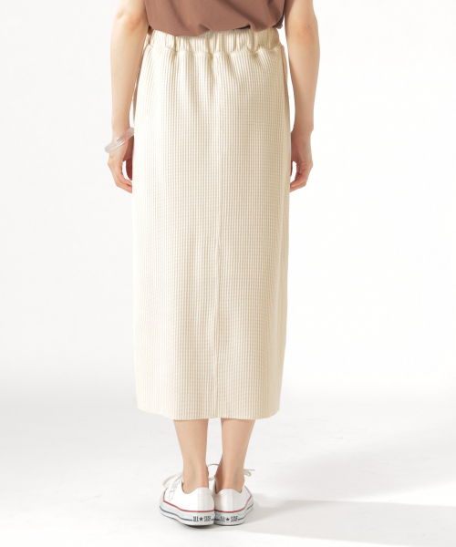 BAYFLOW（ベイフロー）の「ワッフルタイトスカート（スカート・レディース・ブラウン/グレー/オフホワイト/チャコール・SMALL/MEDIUM）」の18枚目の写真