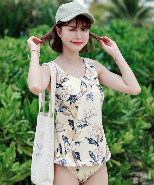 水着 タンクトップビキニ ラッシュパーカー ショートパンツ 4点セット