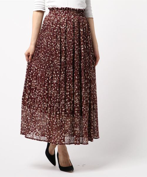 archives(アルシーヴ)の「ラメレオパ消しプリーツスカート(スカート・レディース・ブラック/グレー/ワイン・MEDIUM)」の1枚目の写真