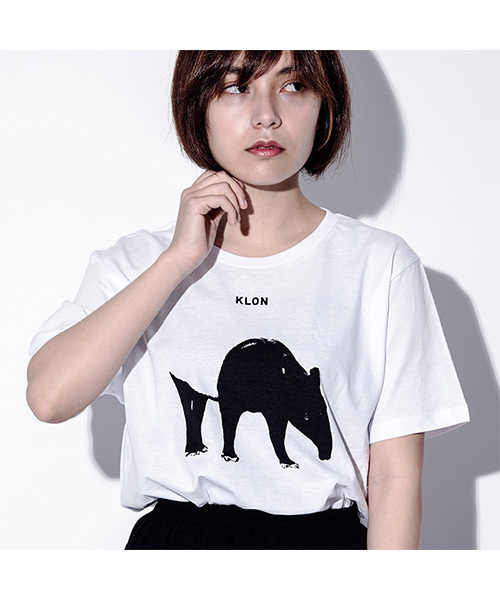 KLON(クローン)の「KLON Tshirts MONOCHROME ANIMALS-TAPIR(Tシャツ/カットソー・レディース・ホワイト・S/M/L/XS)」の1枚目の写真
