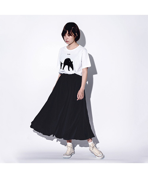 KLON(クローン)の「KLON Tshirts MONOCHROME ANIMALS-TAPIR(Tシャツ/カットソー・レディース・ホワイト・S/M/L/XS)」の4枚目の写真